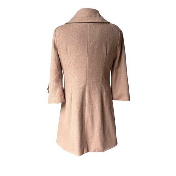 Vintage Radzoli Floral Appliqué Polyester/Wool Blend Wide Collar Coat, Sz L - Picture 2 of 15